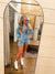 Kvinne Romper med Ballongsleeve i Denim 1