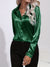 Kvinne Satin Bluse Chic Høststil 10