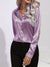 Kvinne Satin Bluse Chic Høststil 9