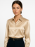 Kvinne Satin Bluse Med Knappelukking 3