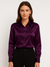 Kvinne Satin Bluse Med Knappelukking 4