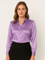 Kvinne Satin Bluse Med Knappelukking 6