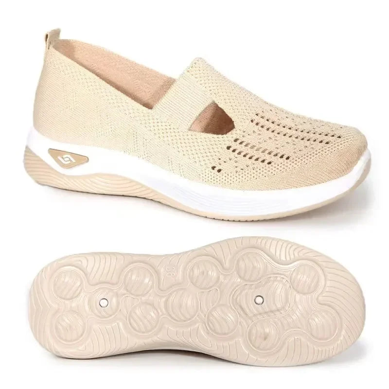 Kvinne Slip-On Sko Med Bue Støtte Pustende Tekstil 10