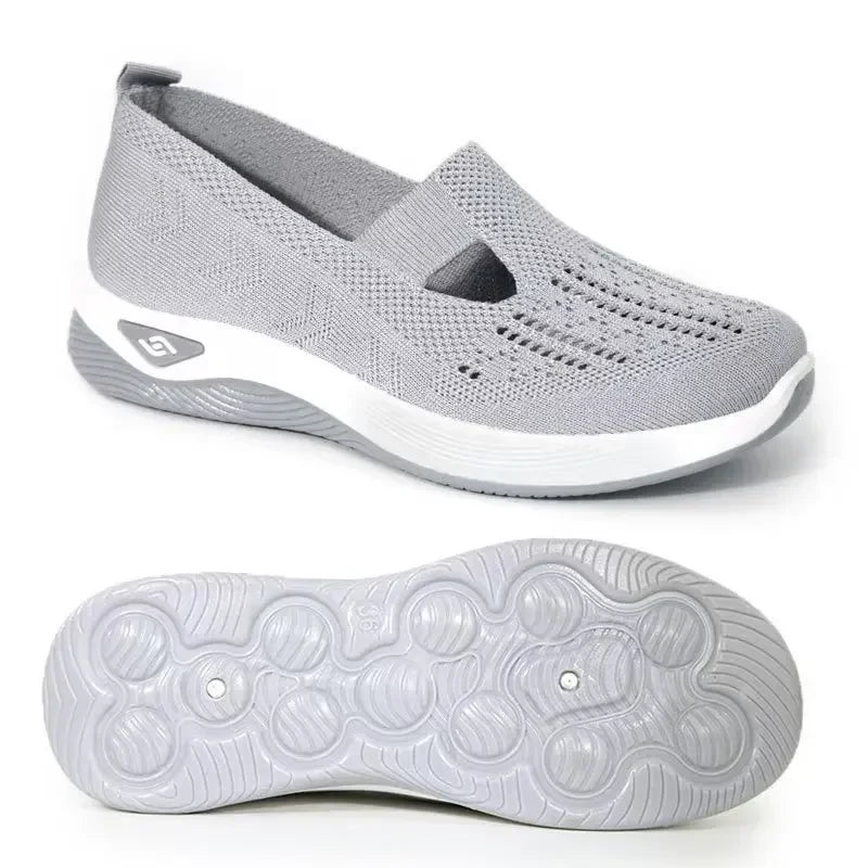 Kvinne Slip-On Sko Med Bue Støtte Pustende Tekstil 12