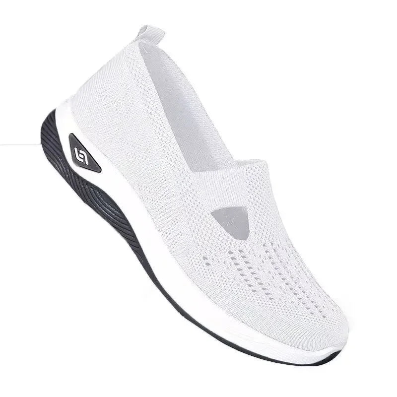 Kvinne Slip-On Sko Med Bue Støtte Pustende Tekstil 14