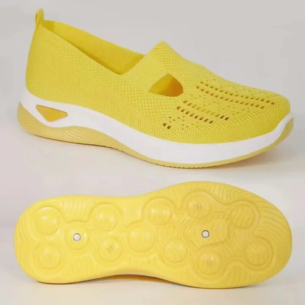 Kvinne Slip-On Sko Med Bue Støtte Pustende Tekstil 3