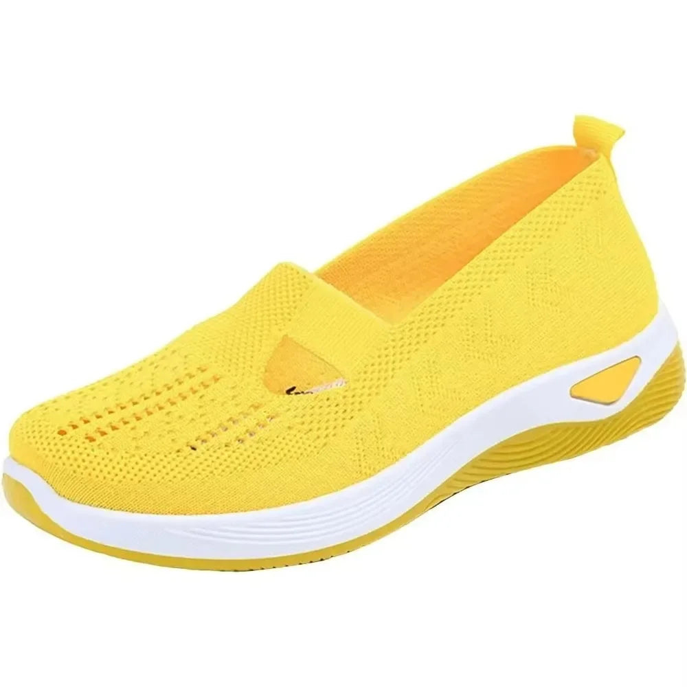 Kvinne Slip-On Sko Med Bue Støtte Pustende Tekstil 5