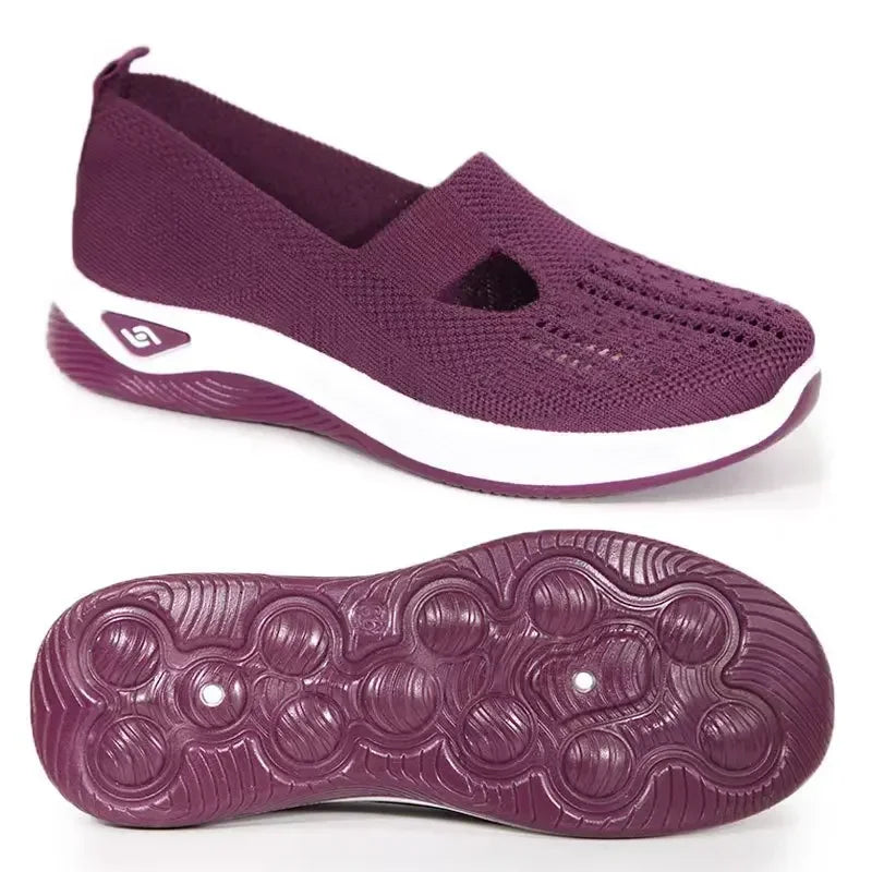 Kvinne Slip-On Sko Med Bue Støtte Pustende Tekstil 6