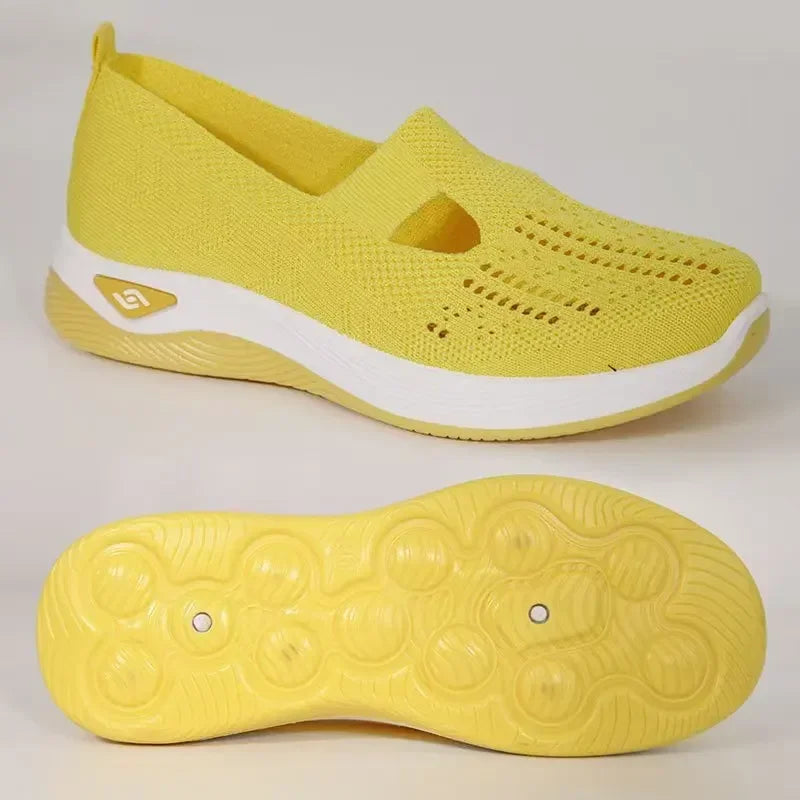 Kvinne Slip-On Sko Med Bue Støtte Pustende Tekstil 7