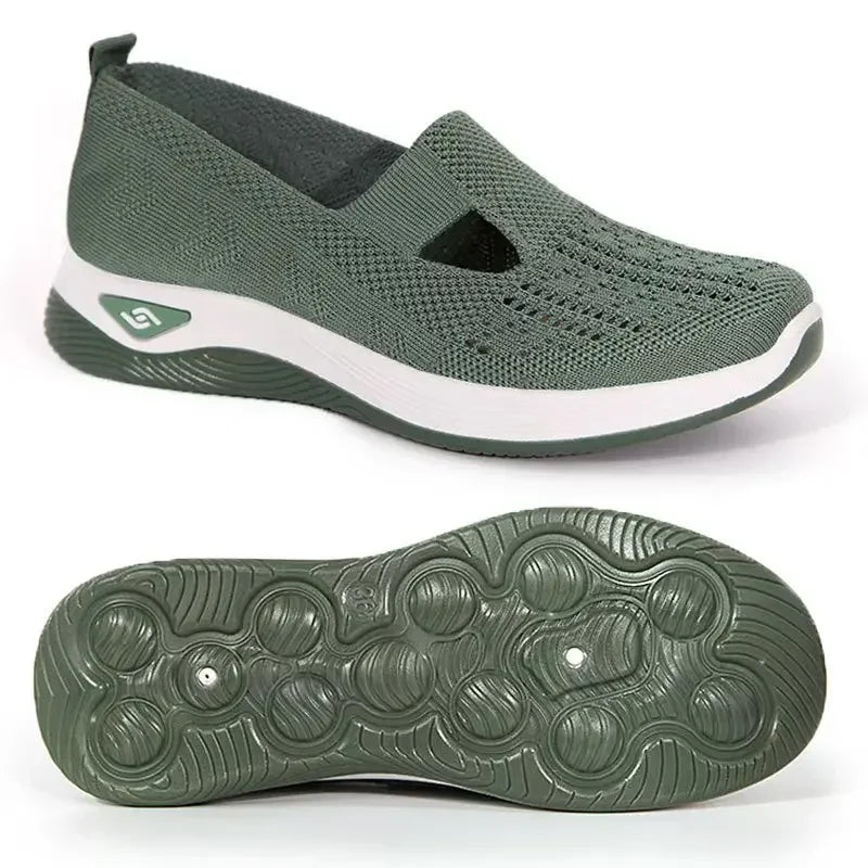 Kvinne Slip-On Sko Med Bue Støtte Pustende Tekstil 8