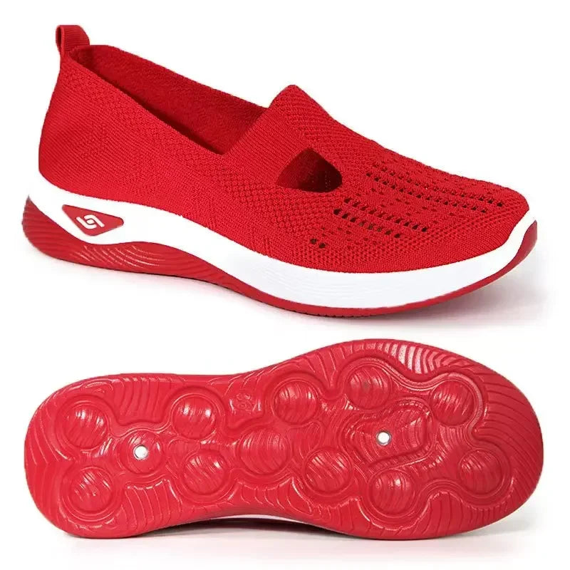 Kvinne Slip-On Sko Med Bue Støtte Pustende Tekstil 9