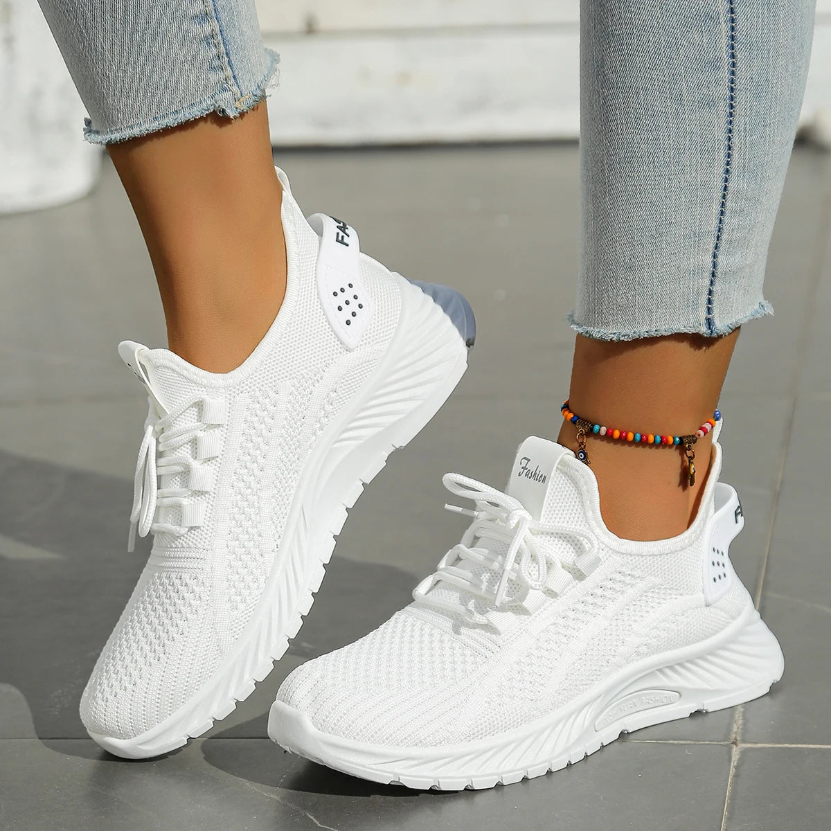 Kvinne Sneakers Casual Sport Flyvev 6