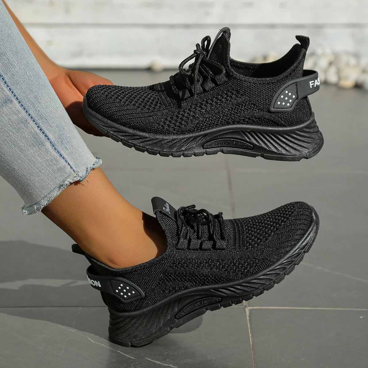 Kvinne Sneakers Casual Sport Flyvev 7