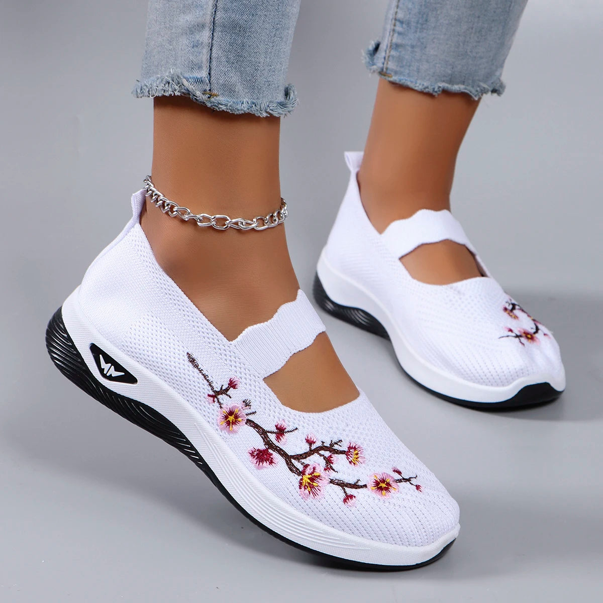 Kvinne Sommer Sko Mesh Flate Sko Sport 5