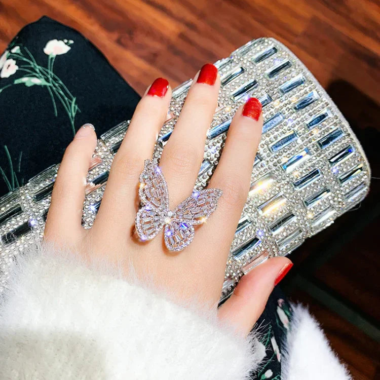 Kvinne Sommerfugl Ring Trendy Design 3