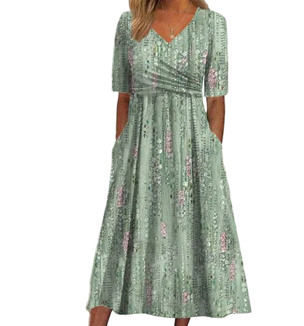 Kvinne Sommerkjole Blomsterdesign 0