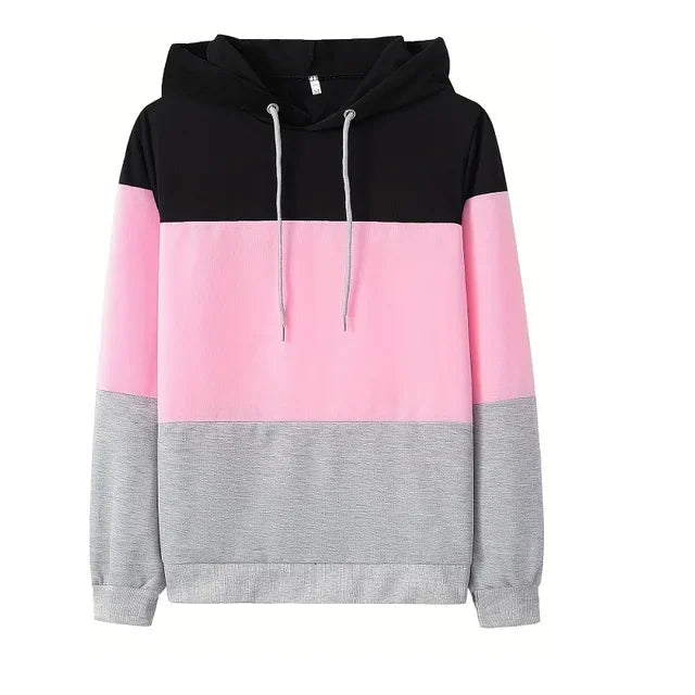 Kvinne Sweatshirt med Fargeblokk Design 0