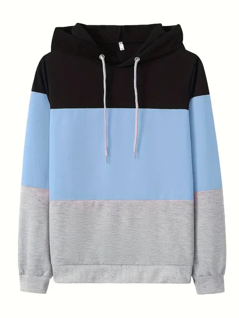 Kvinne Sweatshirt med Fargeblokk Design 6