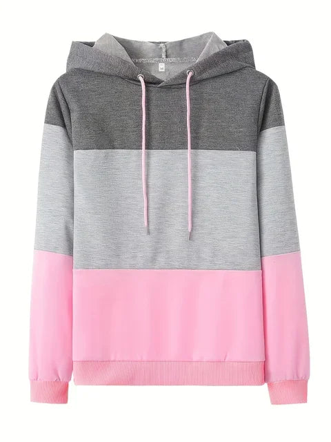 Kvinne Sweatshirt med Fargeblokk Design 7