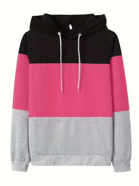 Kvinne Sweatshirt med Fargeblokk Design 9