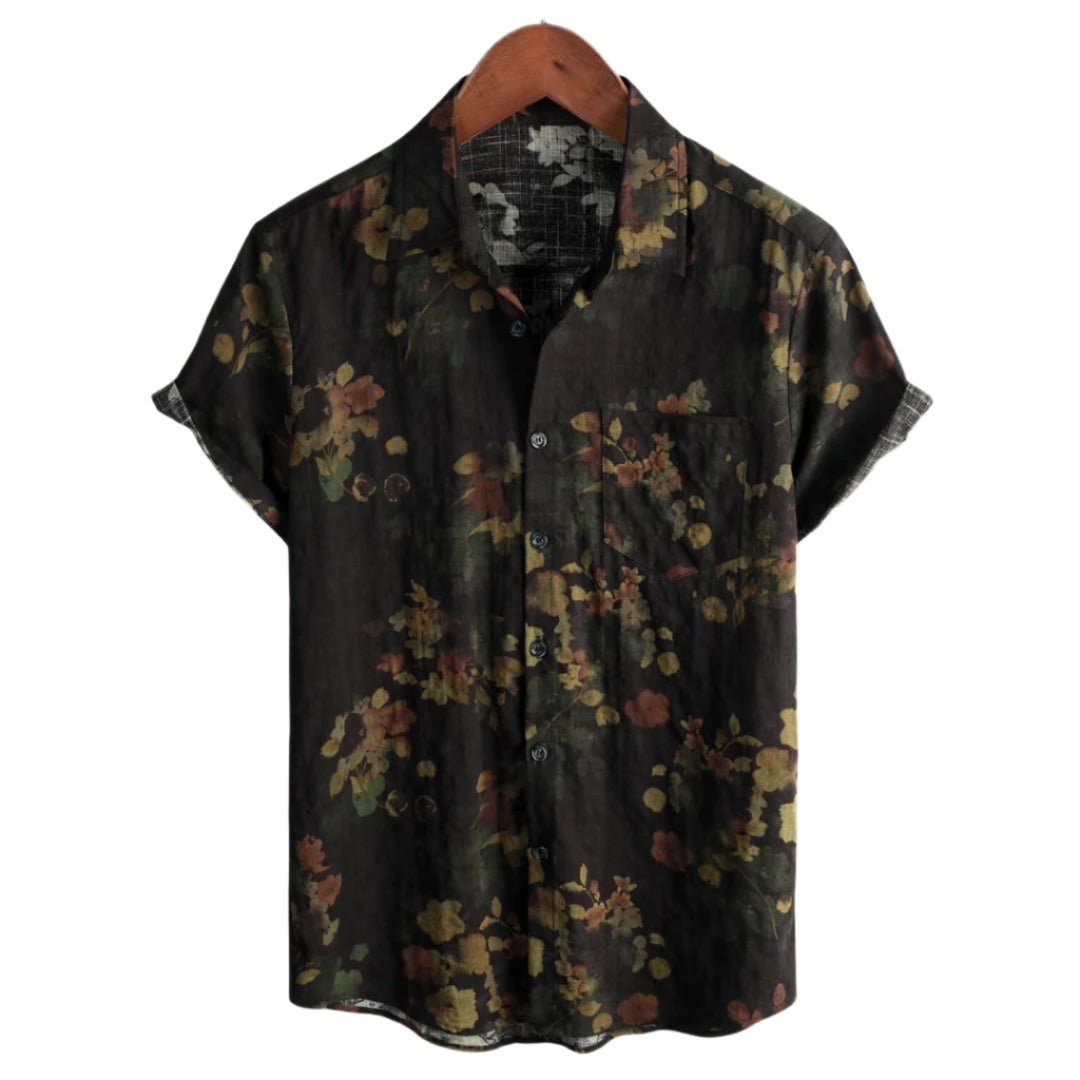 Kvinne T-skjorte Avslappet Vintage Blomsterdesign Lett Stoff 0