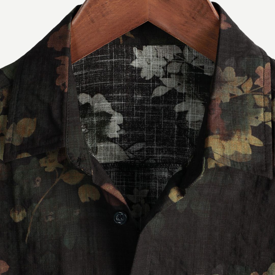 Kvinne T-skjorte Avslappet Vintage Blomsterdesign Lett Stoff 2