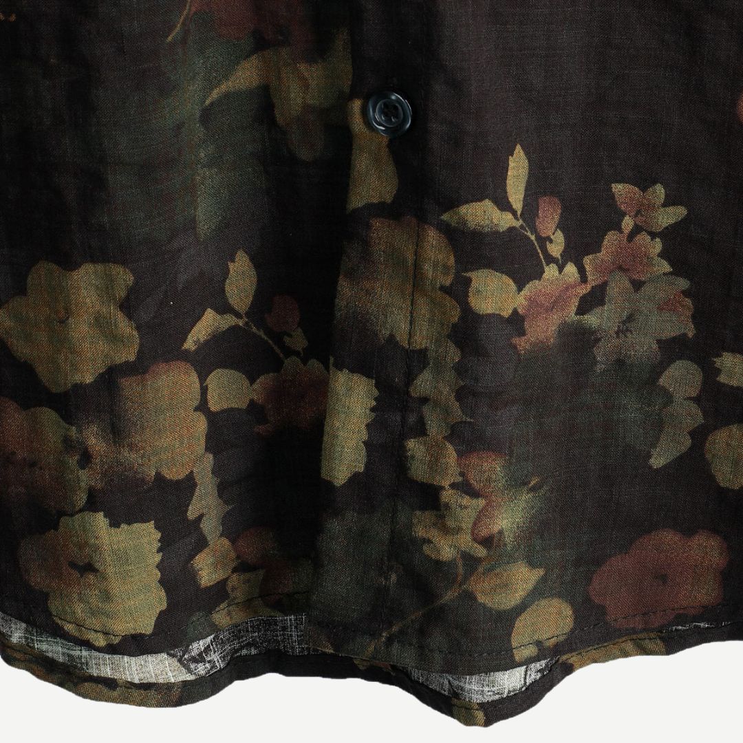 Kvinne T-skjorte Avslappet Vintage Blomsterdesign Lett Stoff 4