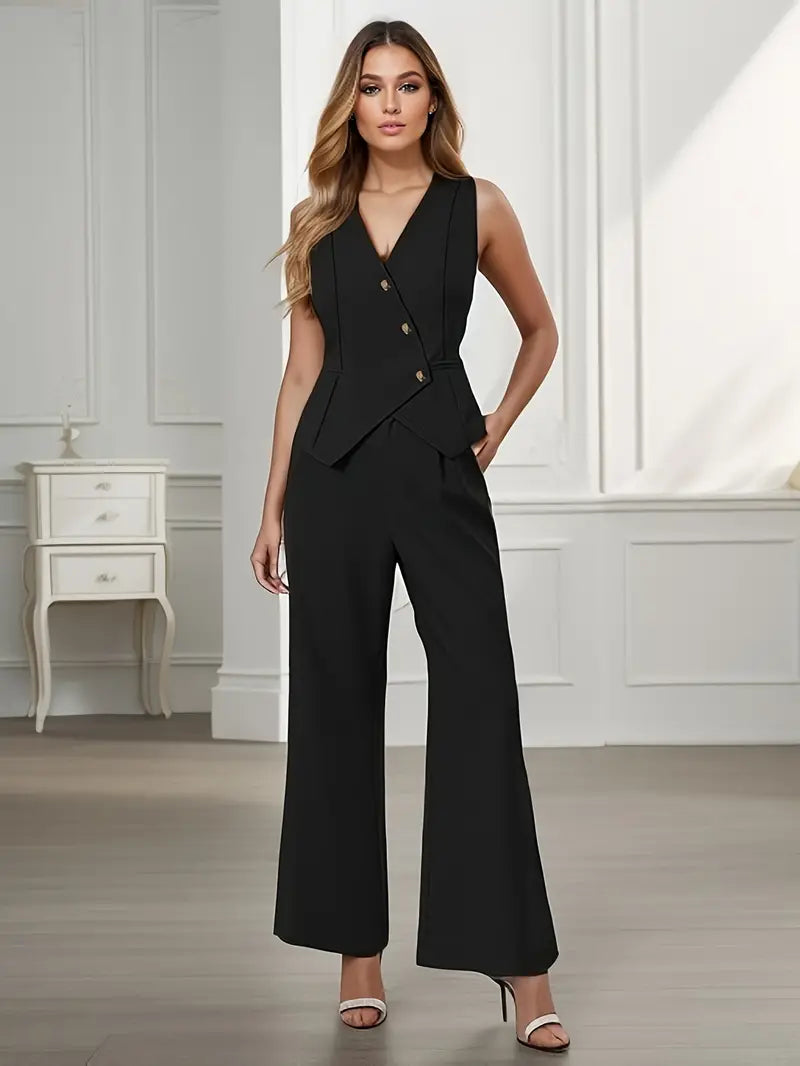 Kvinne Tailored Set Polyester Viskose 4