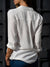 Kvinne V-Hals Bluse Løs Passform Polyester Langermet 3
