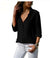 Kvinne V-Hals Bluse Løs Passform Polyester Langermet 4