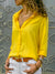 Kvinne V-Hals Bluse Løs Passform Polyester Langermet 9