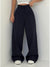Kvinne Wide-Leg Bukser Høy Midje Lett Stoff Elegant Design 4