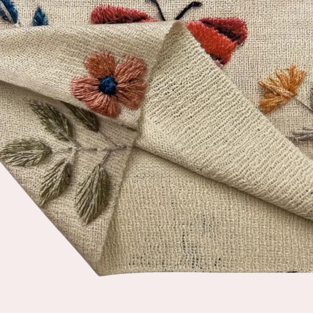 Kvinnelig Høstgenser med Blomsterdesign 4