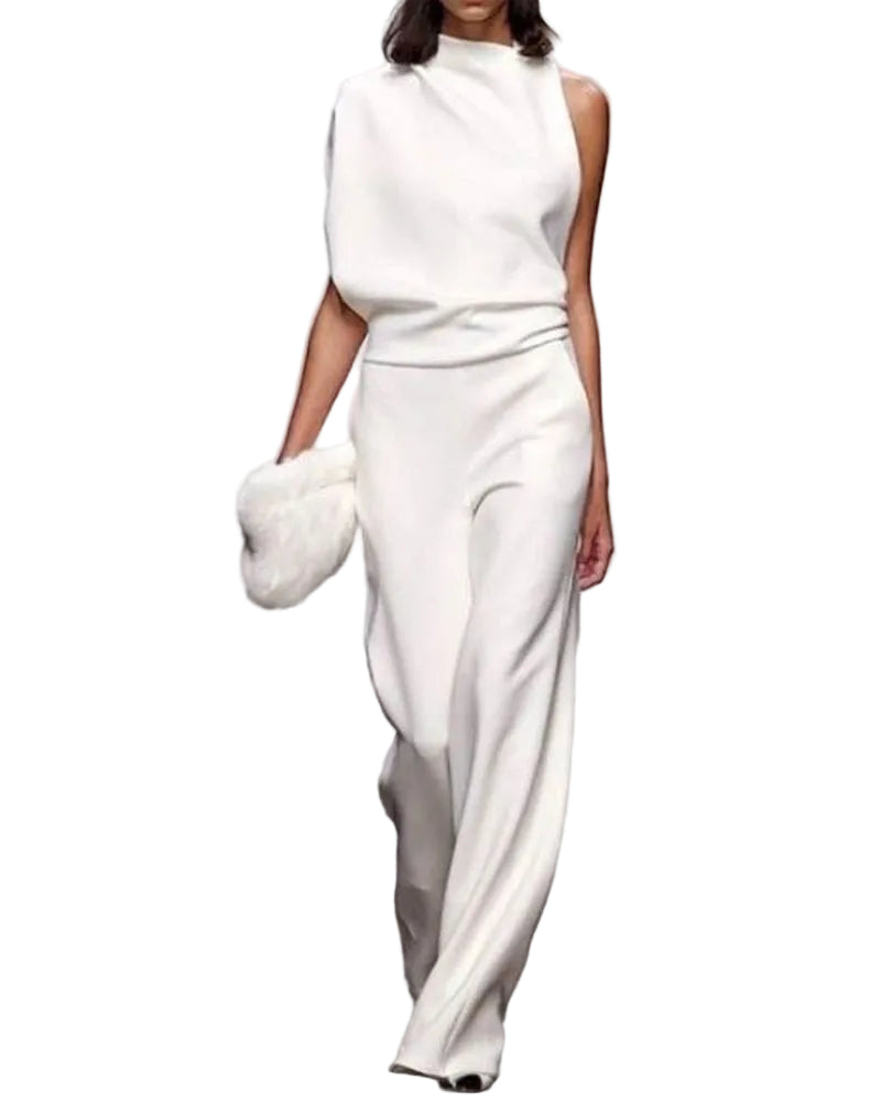Kvinnelig Jumpsuit med Høy Krage 0