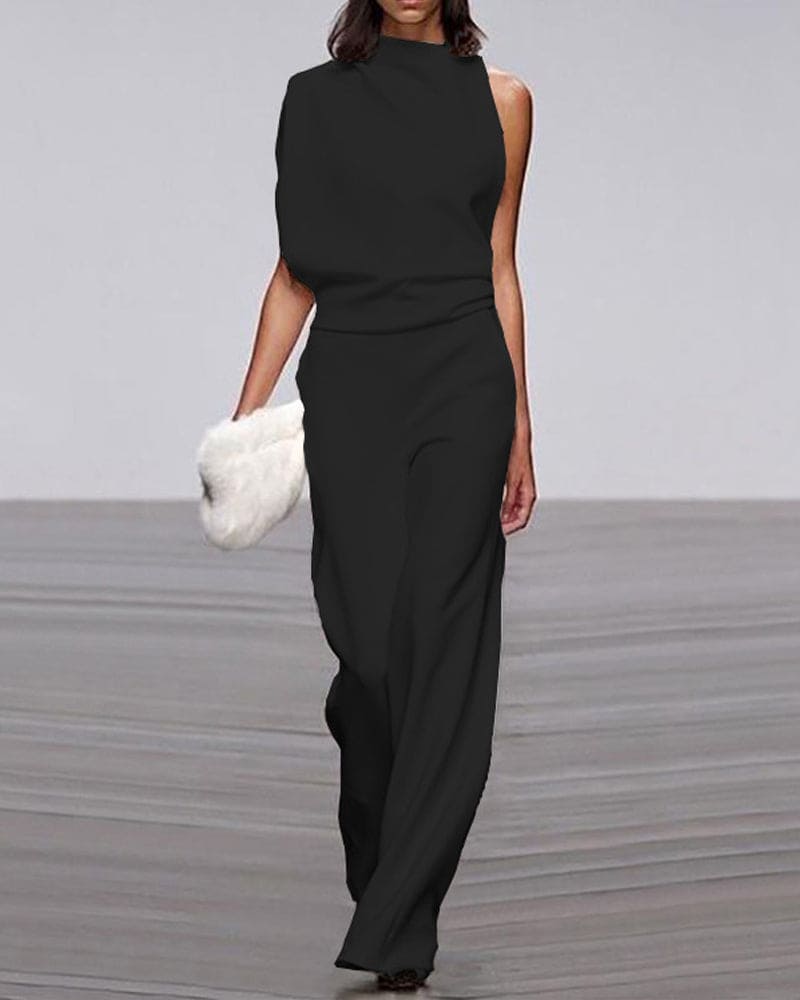 Kvinnelig Jumpsuit med Høy Krage 2