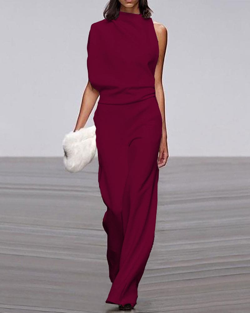 Kvinnelig Jumpsuit med Høy Krage 5