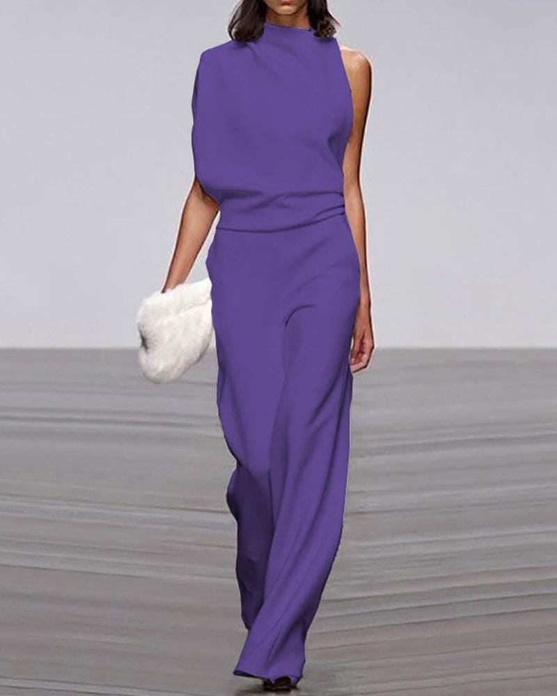 Kvinnelig Jumpsuit med Høy Krage 6