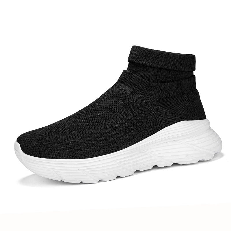 Kvinnelige Høystrikkede Joggesko Komfortabel Design 7