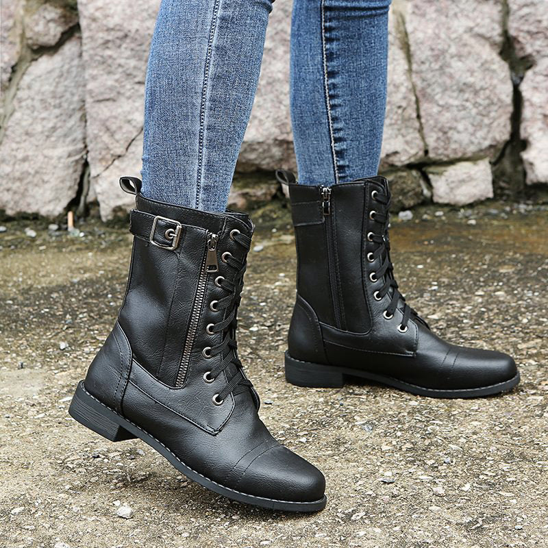 Kvinnelige Kampstøvler med Sideglidelås 5