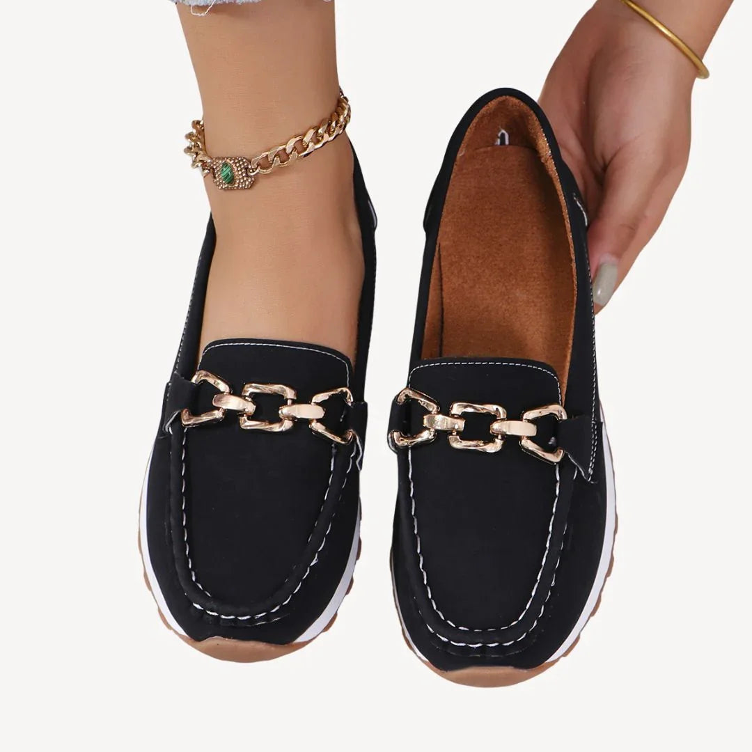 Kvinnelige Loafers med Kjededetaljer Slip-On 0