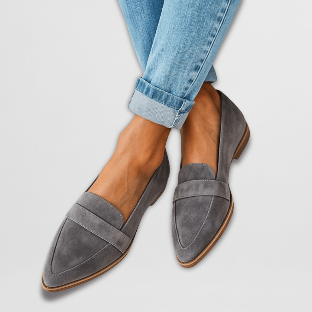 Kvinnelige Loafers med Myk Semsket Design 1