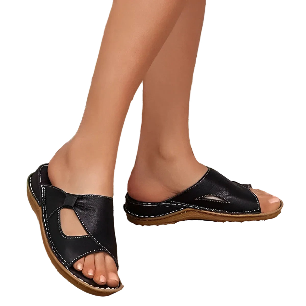 Kvinnelige Sandaler med T-stroppdesign 0
