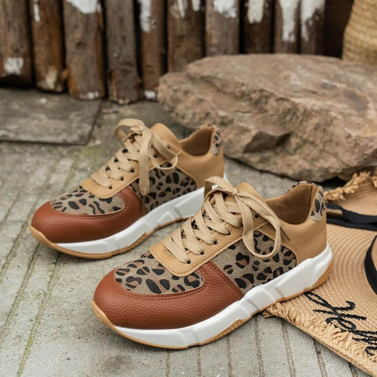 Kvinnelige Sneakers med Leopardmønster 2