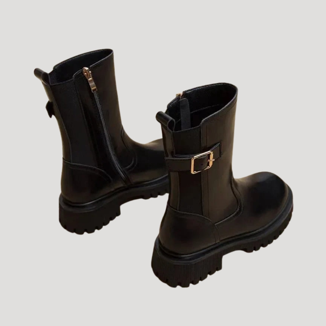 Kvinnelige Støvletter Dristig Mid-Calf Stil 3
