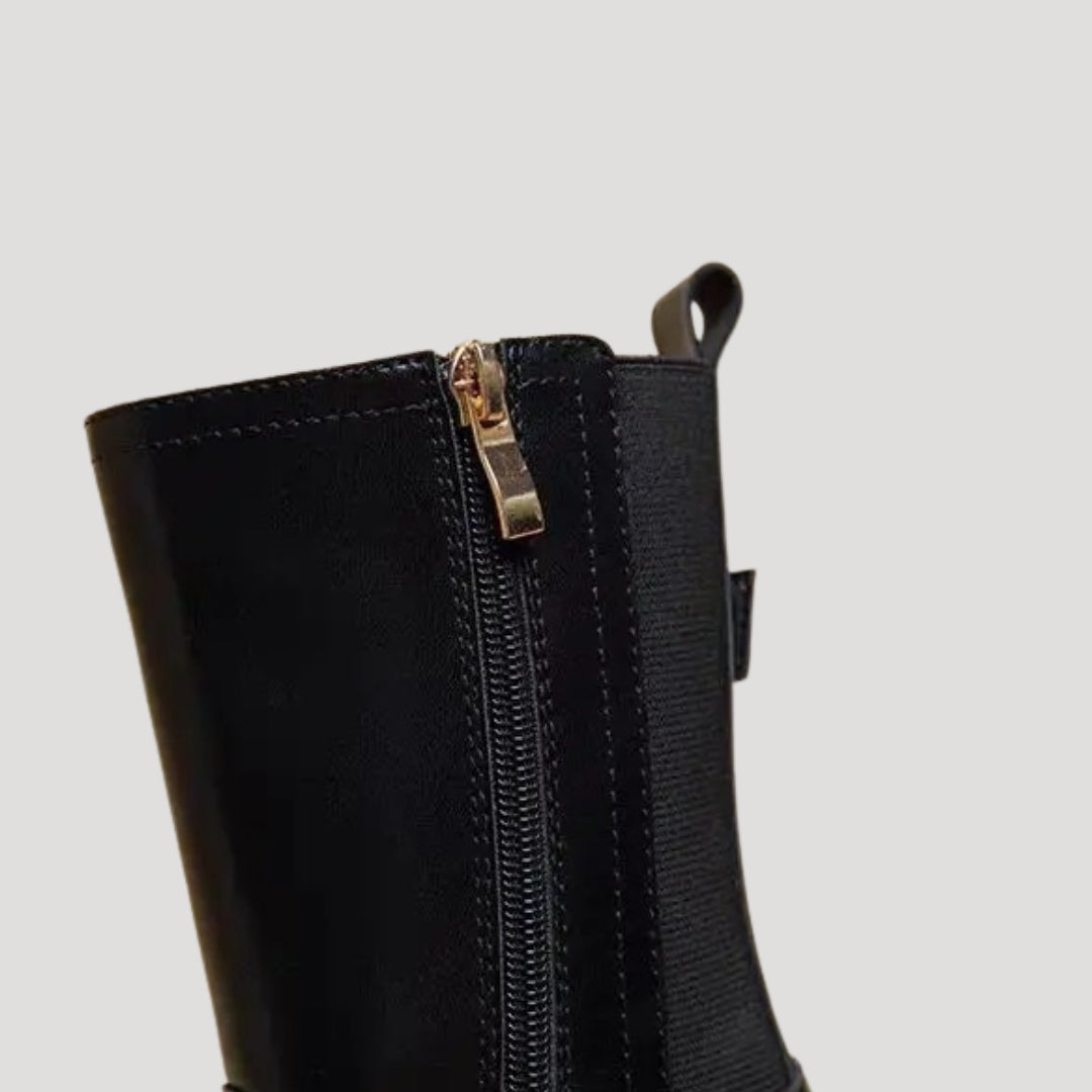 Kvinnelige Støvletter Dristig Mid-Calf Stil 6