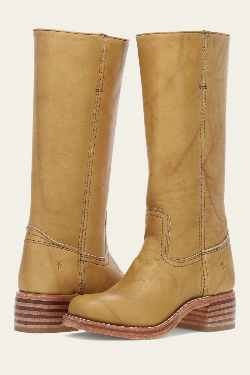 Kvinnelige Vestlige Støvler Mid Calf Klassisk Stil 1