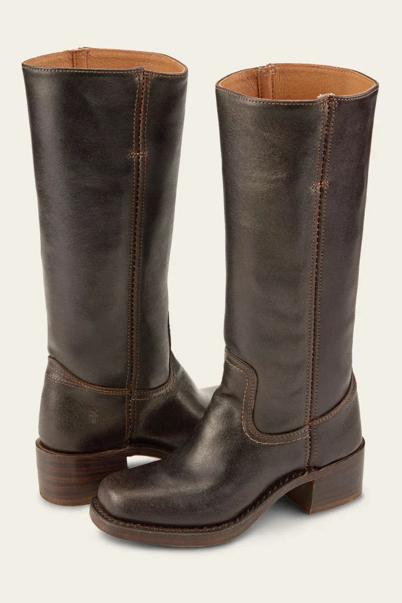 Kvinnelige Vestlige Støvler Mid Calf Klassisk Stil 7