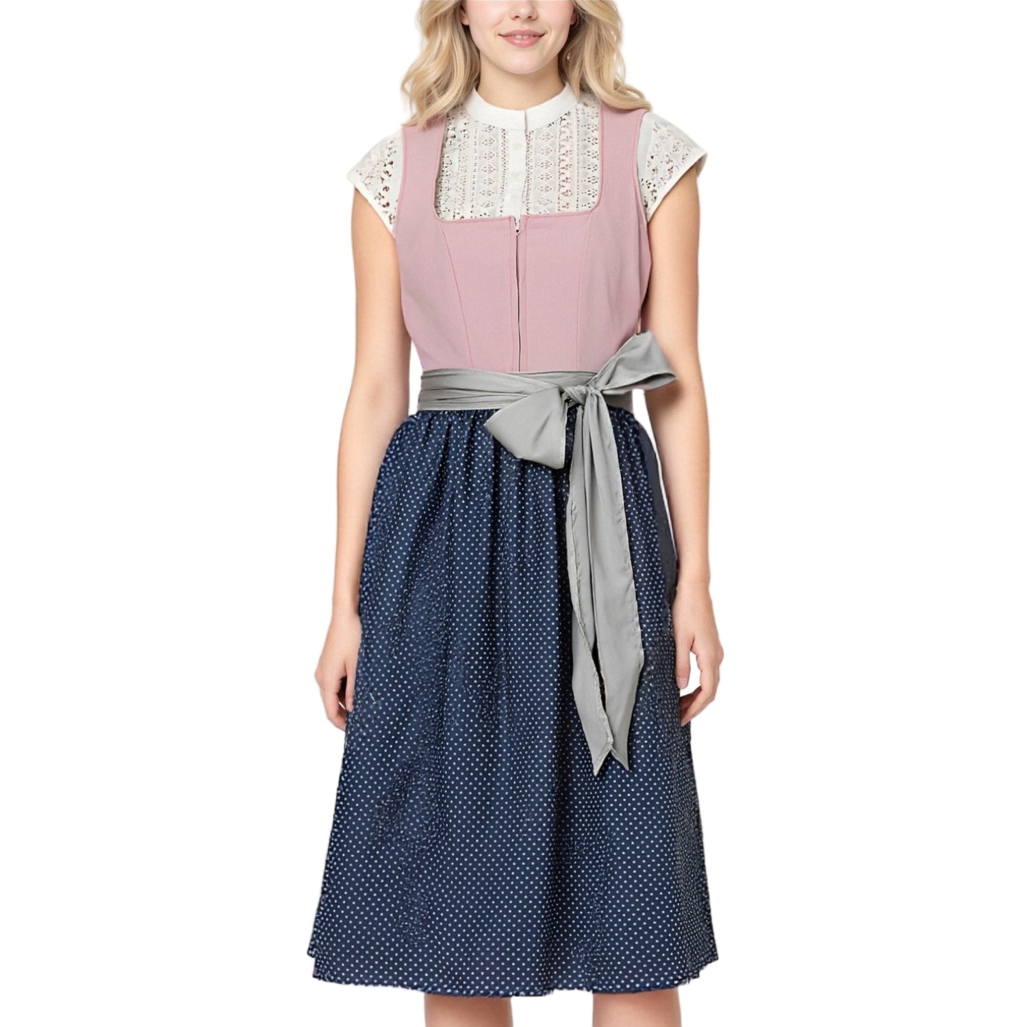 Kvinnenes Dirndl i Vintage-Stil Rosa 0