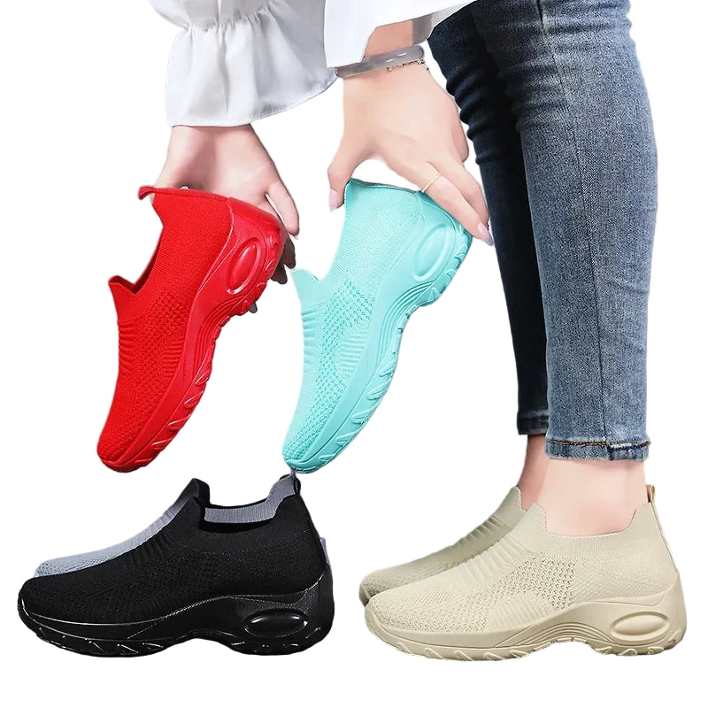 Kvinnenes Fritidssko Sommer Ny Flystrikk Pustende Mesh Komfortable Sko 3