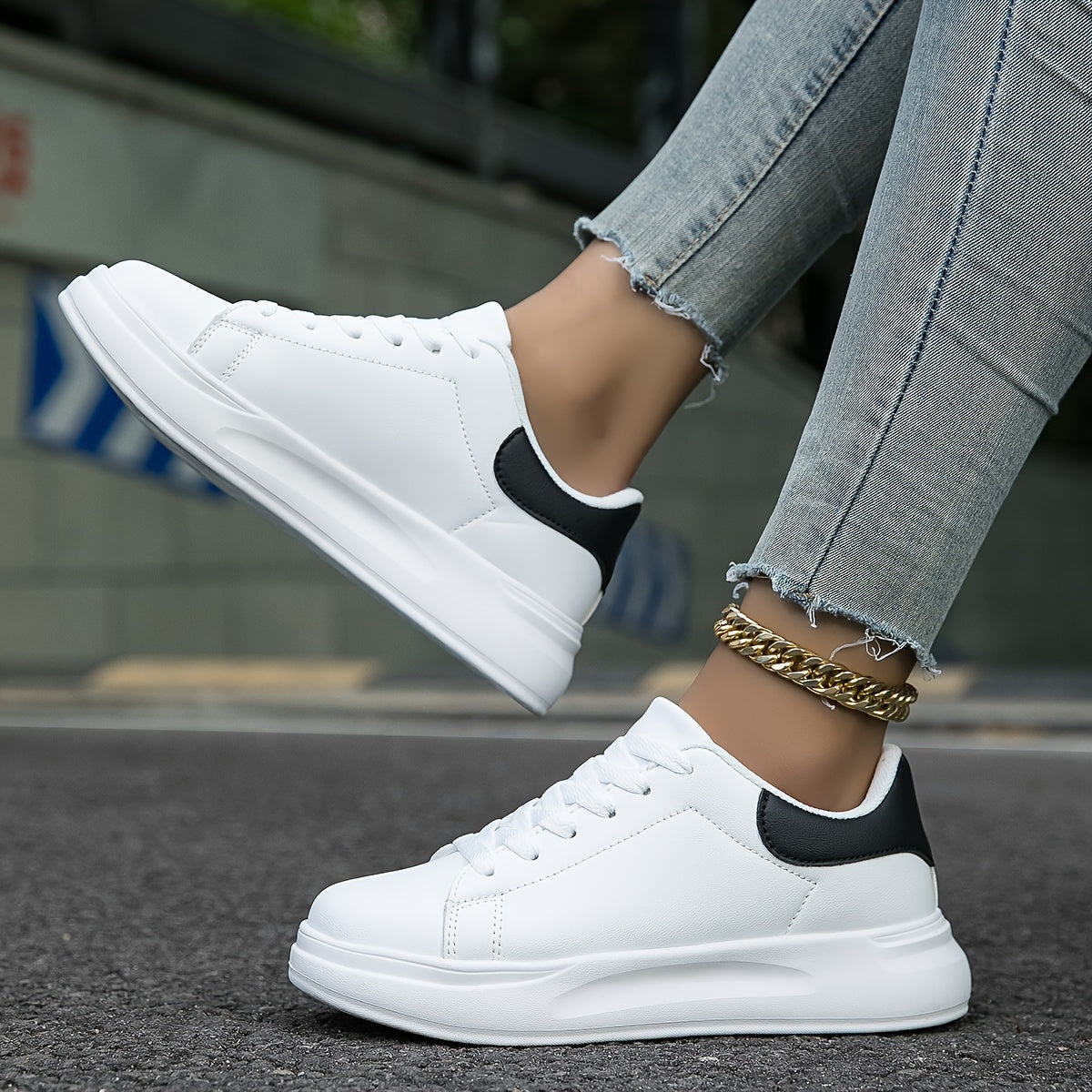 Kvinnenes Sneakers Ergonomisk Design Lett Pustende Tekstil 2